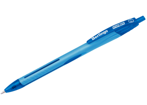 Ручка шариковая автоматическая Berlingo "Hyper" синяя, 1,0мм, прорез. Корпус