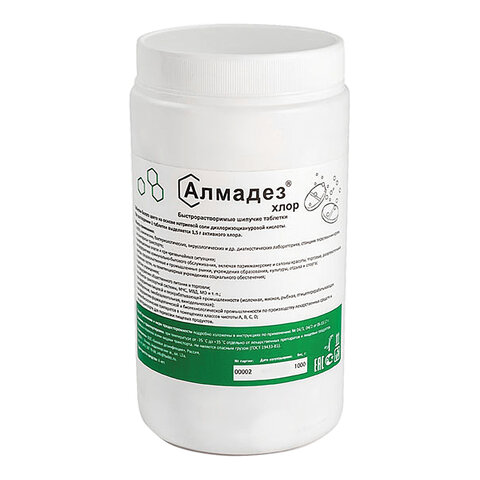 Средство дезинфицирующее Таблетки хлорные АЛМАДЕЗ-ХЛОР, 1кг, 300шт., АЛ-ХТ409