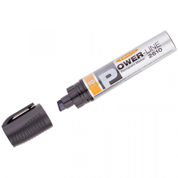 Маркер перманентный промышленный Line Plus "PER-2610" черный, скошенный, 10мм