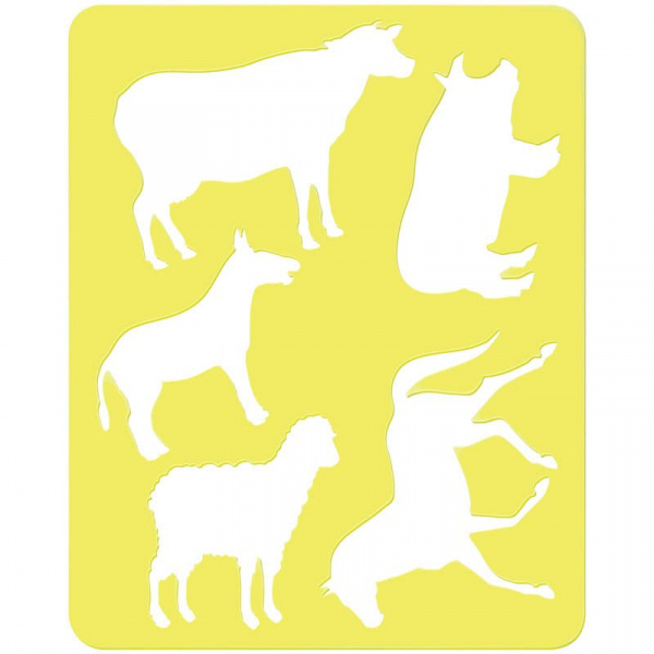 Трафарет-раскраска контурный, Стамм "Домашние животные", пакет, европодвес