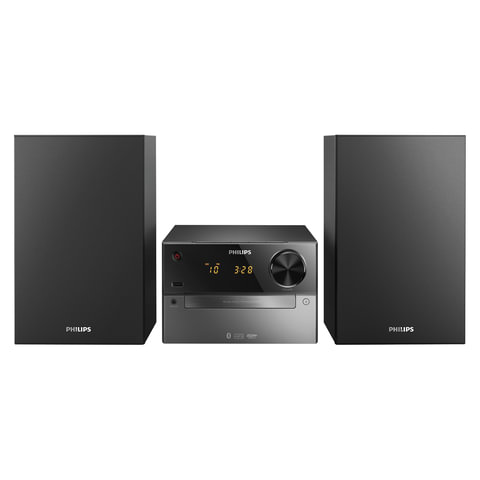 Музыкальный центр PHILIPS BTM2310/12,CD,CD-R/RW,MP3-CD,вых. мощность 15Вт,FM тюнер,Bluetooth,сер/чер