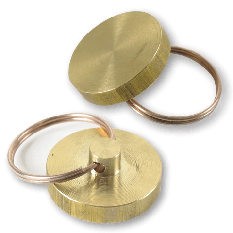 Пломбиратор диам. 25 мм, латунь, к опечатывающему устройству с флажком код 600411