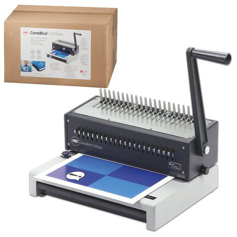 Переплетная машина д/пласт. пруж GBC(ДжиБиСи, Англия) COMBBIND C250Pro,проб20л,сш.450л,рег.перф,1403 Переплетная машина д/пласт. пруж GBC(ДжиБиСи, Англия) COMBBIND C250Pro,проб20л,сш.450л,рег.перф,1403