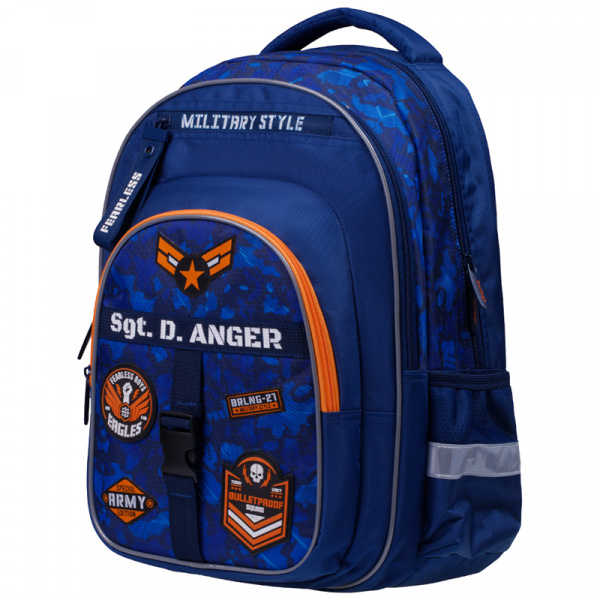 Рюкзак Berlingo Ergo "Military style" 40*29*22см, 2 отделения, 4 кармана, анатом ЭВА спинка RU06806