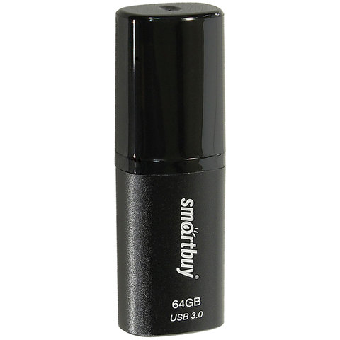 Флэш-диск 64 GB, SMARTBUY X-Cut, USB 3.0, металлический корпус, черный, SB64GBXC-BL