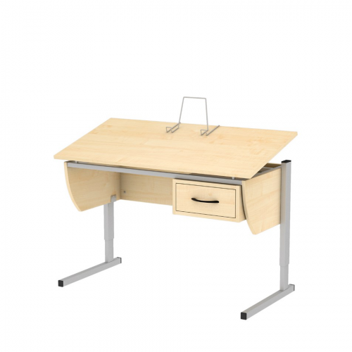 Стол ученический "Осанка мини", ЛДСП клен, м/к серый, 1000*490*520-760мм, тумба справа