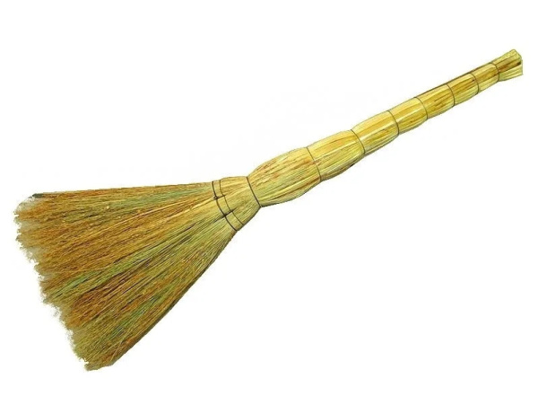 Веник трёхлучевой 2х прош.«Сорго Мечта-Т», 450г, 79 см с красн ручкой