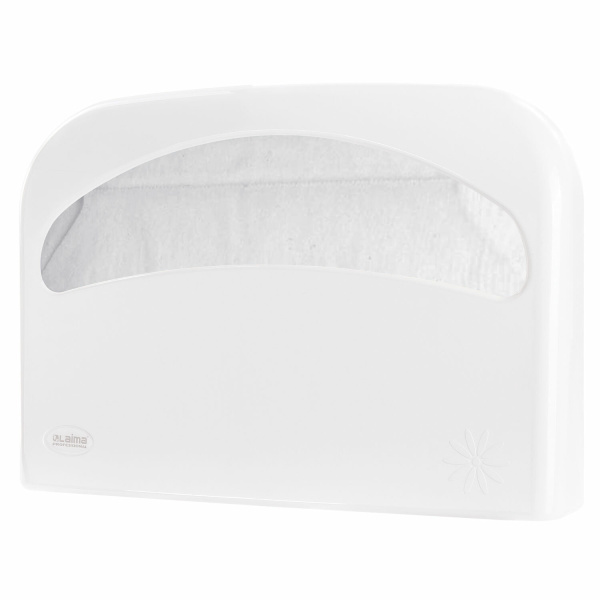 Диспенсер для покрытий на унитаз LAIMA PROFESSIONAL ORIGINAL (V1), 1/2 сложения, белый, ABS-пластик,