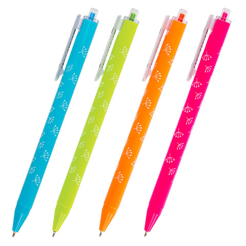 Ручка шариковая масляная автоматическая BRAUBERG "FRUITY RS", СИНЯЯ, узел 0,7 мм, линия письма 0,35 