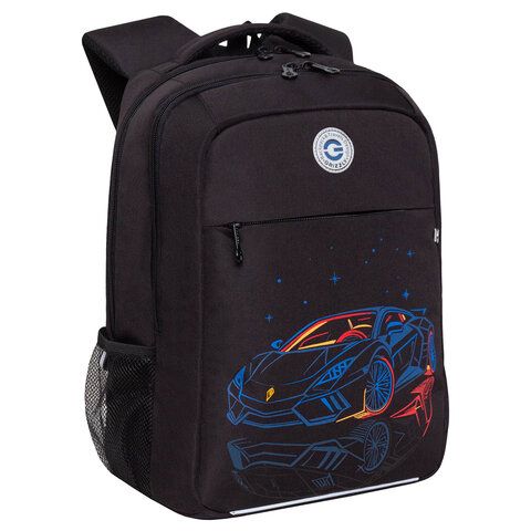 Рюкзак GRIZZLY школьный, анатомическая спинка, 2 отделения, для мальчиков, "SMART", 39х26х19 см, RB-