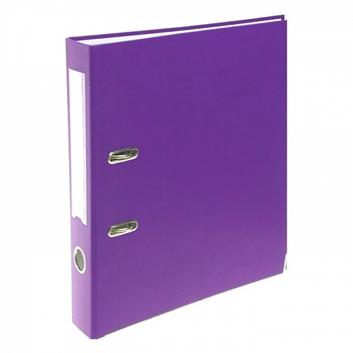 Папка-регистратор Lamark PP 50мм фиолетовый, металл.окантовка, карман, собранная