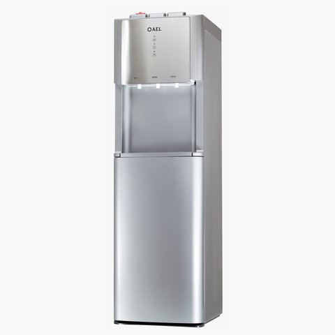 Кулер для воды AEL LD-AEL-811a, напольный, НАГРЕВ/ОХЛАЖДЕНИЕ ЭЛЕКТРОН, бутыль снизу, 3 крана, серебр