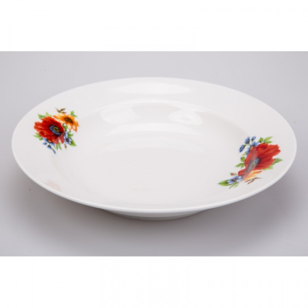 Тарелка глубокая 200мм гр.8 "Полевые маки" 055