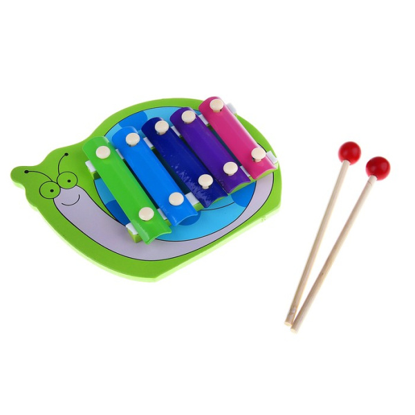 Игрушка музыкальная Металлофон "Весёлая улитка", 5 тонов