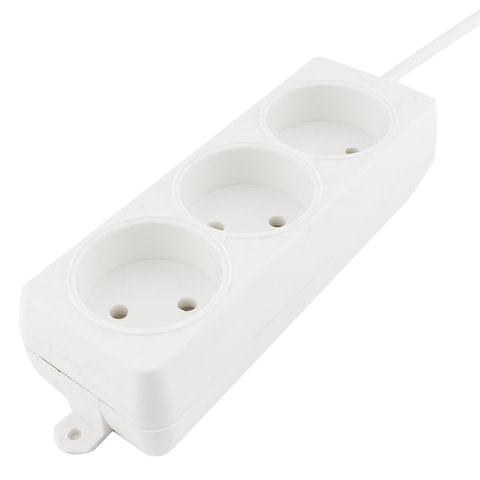 Удлинитель ГАРНИЗОН, 3 розетки, 3 метра, 2х0,75мм, 2200Вт, б/заземления