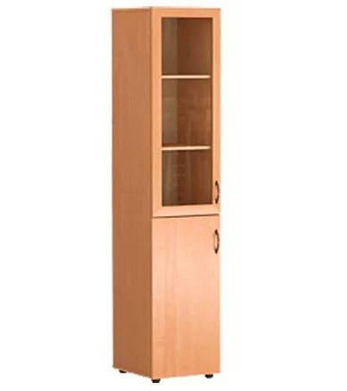 Шкаф узкий со стеклом в раме, 429*445*2010мм, ольха, М305.22У 