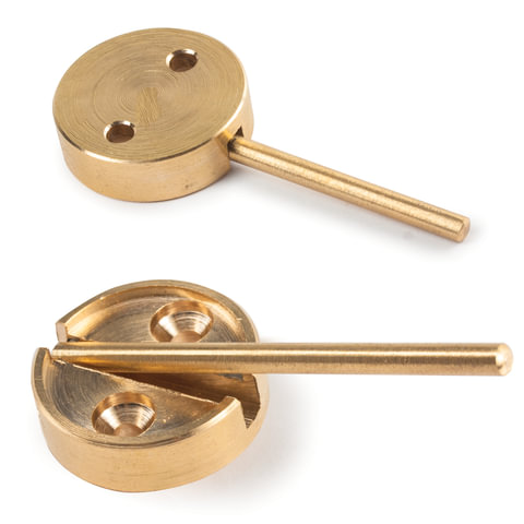 Опечатывающее устройство с флажком, диам. 27 мм, длина флажка 7 см, латунь