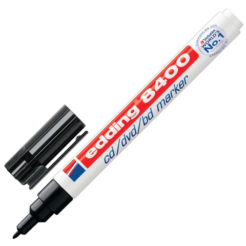 Маркер для CD и DVD EDDING 8400, толщина письма 0,5-1 мм, черный, E-8400/1