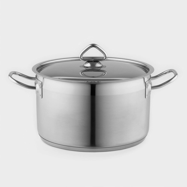 Кастрюля, 5 л, d=23,5 см, h=13 см, металлическая крышка, тройное дно, индукция