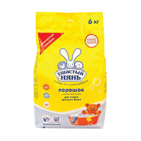 Стиральный порошок УШАСТЫЙ НЯНЬ для всех типов стирки 6 кг, 1015 Стиральный порошок УШАСТЫЙ НЯНЬ для всех типов стирки 6 кг, 1015