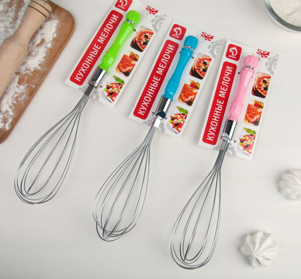 Венчик кулинарный Доляна «Огранка», 30 см, цвет МИКС