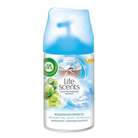 Картридж аэрозольный, 250 мл, AIRWICK (Эйрвик) LifeScents, "Воздушная свежесть", диспенсеры 600582-8 Картридж аэрозольный, 250 мл, AIRWICK (Эйрвик) LifeScents, "Воздушная свежесть", диспенсеры 600582-8