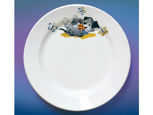 Тарелка мелкая 200мм гр.8 "Озорные щенки" 056
