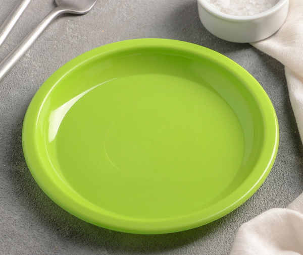 Тарелка для закусок ПЛАСТИК 16 см, цвет МИКС