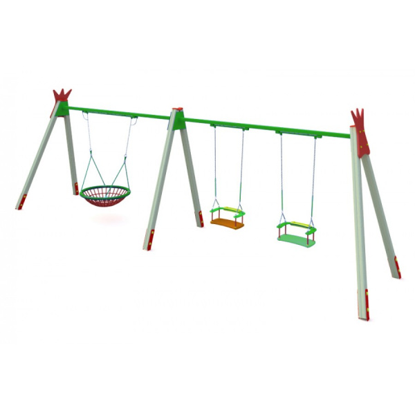 Качели на цепочках "Комби", 3-12 лет, влагостойкая фанера, общая высота 2850мм