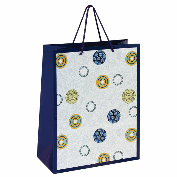 Пакет подарочный 26x12,7x32,4 см, ЗОЛОТАЯ СКАЗКА "Кольца и круги", ламинированный, 606602 Пакет подарочный 26x12,7x32,4 см, ЗОЛОТАЯ СКАЗКА "Кольца и круги", ламинированный, 606602