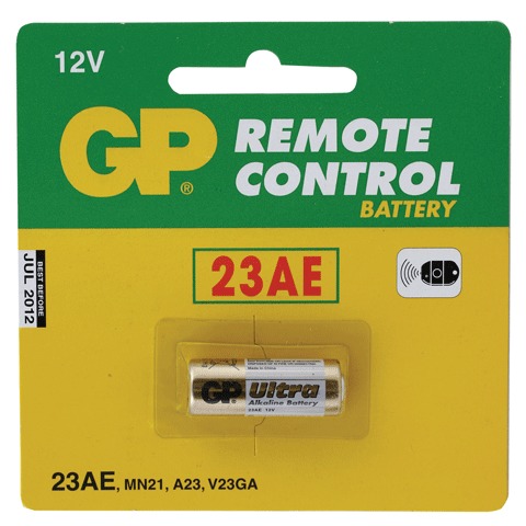 Батарейка GP (Джи-Пи) Alkaline 23AE, в блистере, 12 В (для сигнализаций)