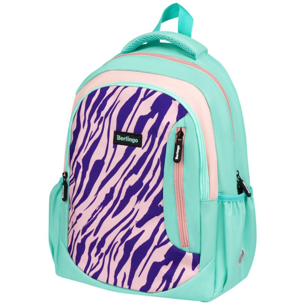 Рюкзак Berlingo Boom "Animal pattern mint" 38,5*29*12см, 2 отделения, 3 кармана, анатомическая ЭВА с Рюкзак Berlingo Boom "Animal pattern mint" 38,5*29*12см, 2 отделения, 3 кармана, анатомическая ЭВА с