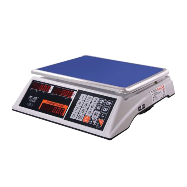 Весы торговые MERCURY M-ER 327-15.2 LED (0,05-15кг), дискретность 2г, платформа 325x230мм,без стойки