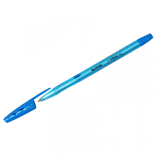 Ручка шариковая Berlingo "Tribase Sky", светло-синяя, 0,7мм CBp_70952