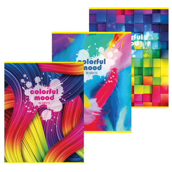 Тетрадь А4 96л. клетка STAFF "Basic", скоба, офсет №2, обложка картон, "Настроение" Тетрадь А4 96л. клетка STAFF "Basic", скоба, офсет №2, обложка картон, "Настроение"