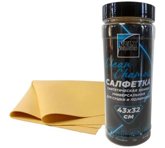 Салфетка в тубе из искусственной замши "VELX" маленькая 430*320мм 57930