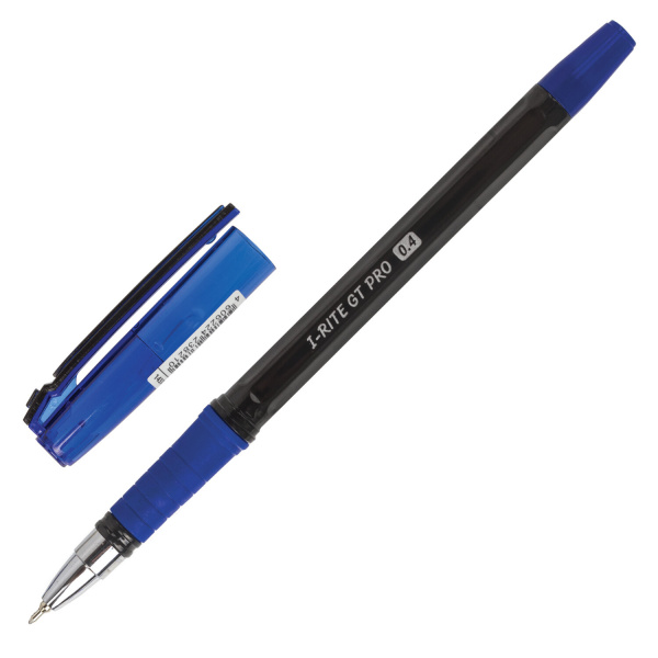 Ручка шариковая масляная с грипом BRAUBERG "i-Rite GT PRO", СИНЯЯ, корпус тонир.черный, 0,4мм,143303 Ручка шариковая масляная с грипом BRAUBERG "i-Rite GT PRO", СИНЯЯ, корпус тонир.черный, 0,4мм,143303