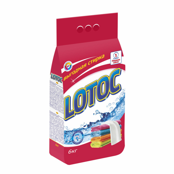 Стиральный порошок Лотос для всех типов стирки 6 кг Color (НЗБХ), 677 Стиральный порошок Лотос для всех типов стирки 6 кг Color (НЗБХ), 677