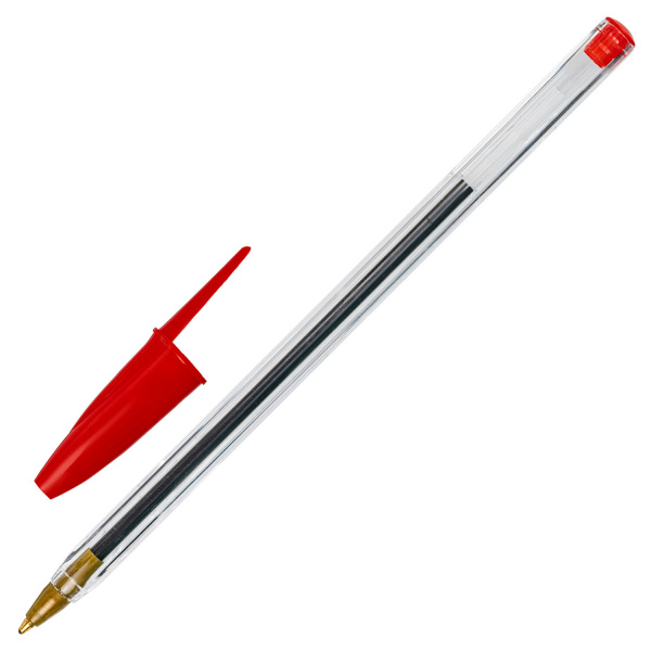 Ручка шариковая STAFF "Basic BP-01", письмо 750 метров, КРАСНАЯ, длина корпуса 14 см, узел 1 мм Ручка шариковая STAFF "Basic BP-01", письмо 750 метров, КРАСНАЯ, длина корпуса 14 см, узел 1 мм