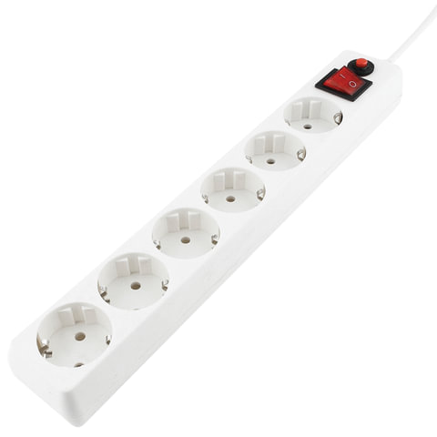 Сетевой фильтр ГАРНИЗОН ЕНW-6, 6 розеток, 1,8 м